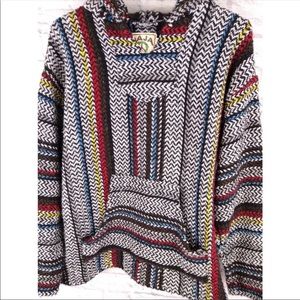 Vintage 90’s mexican Baja hoodie large